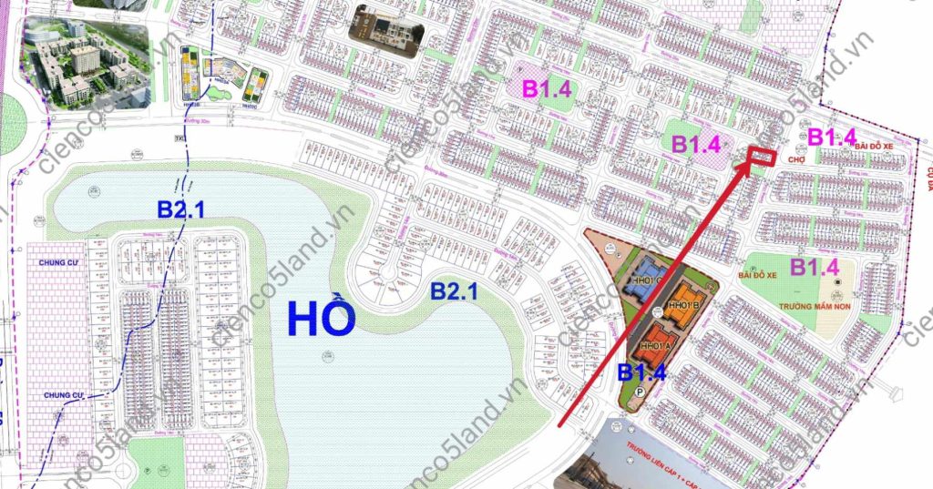 liền kề Thanh Hà B1.4 liền kề 12