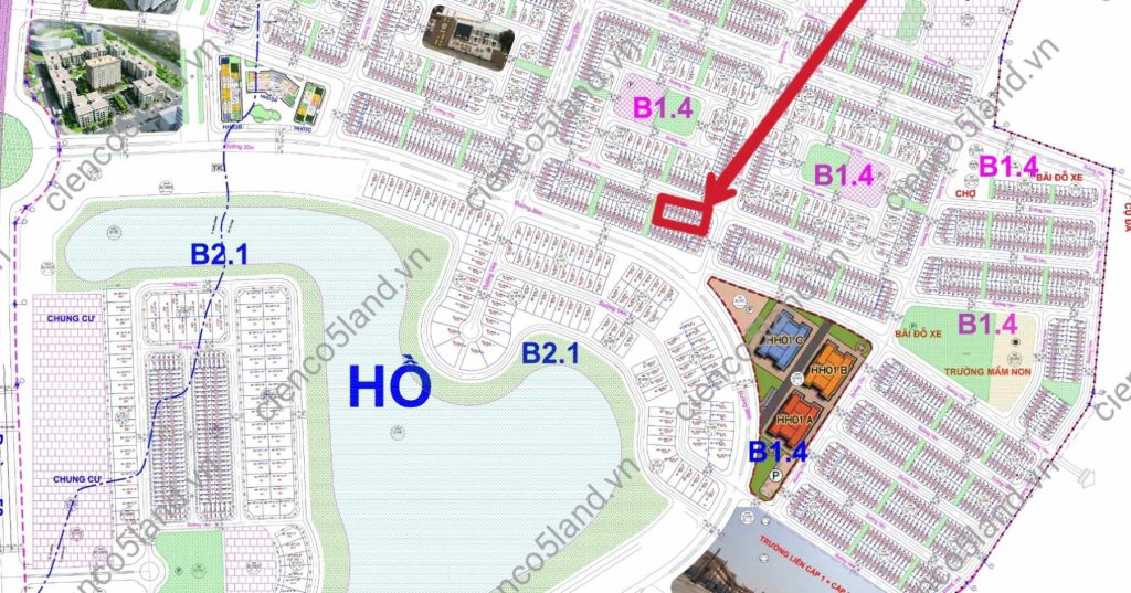 liền kề Thanh Hà B1.4 liền kề 08