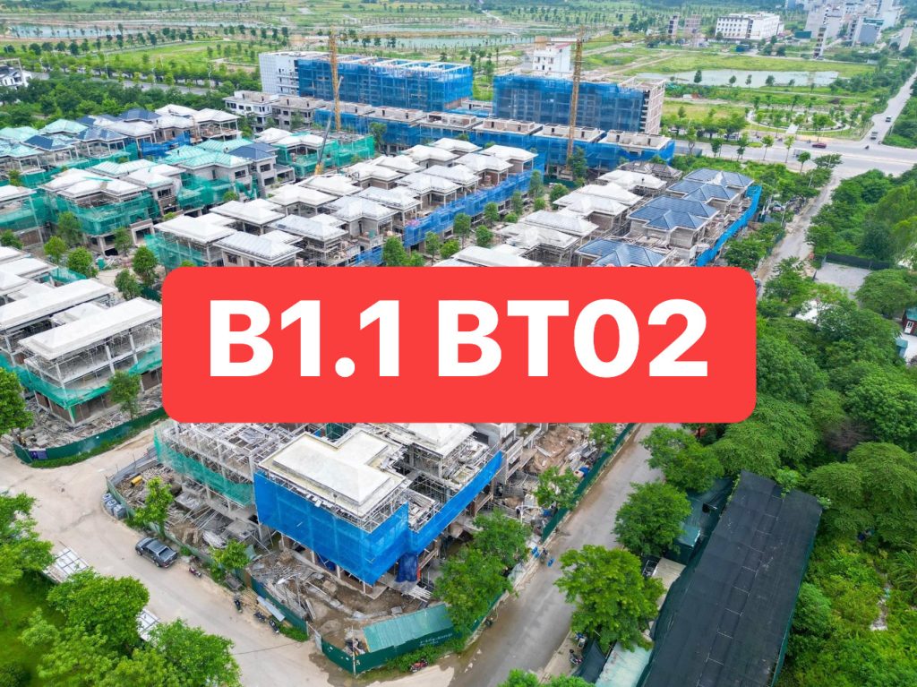 BÁN BIỆT THỰ B1.1 BT02 XÂY THÔ ĐƯỜNG 25m KĐT THANH HÀ