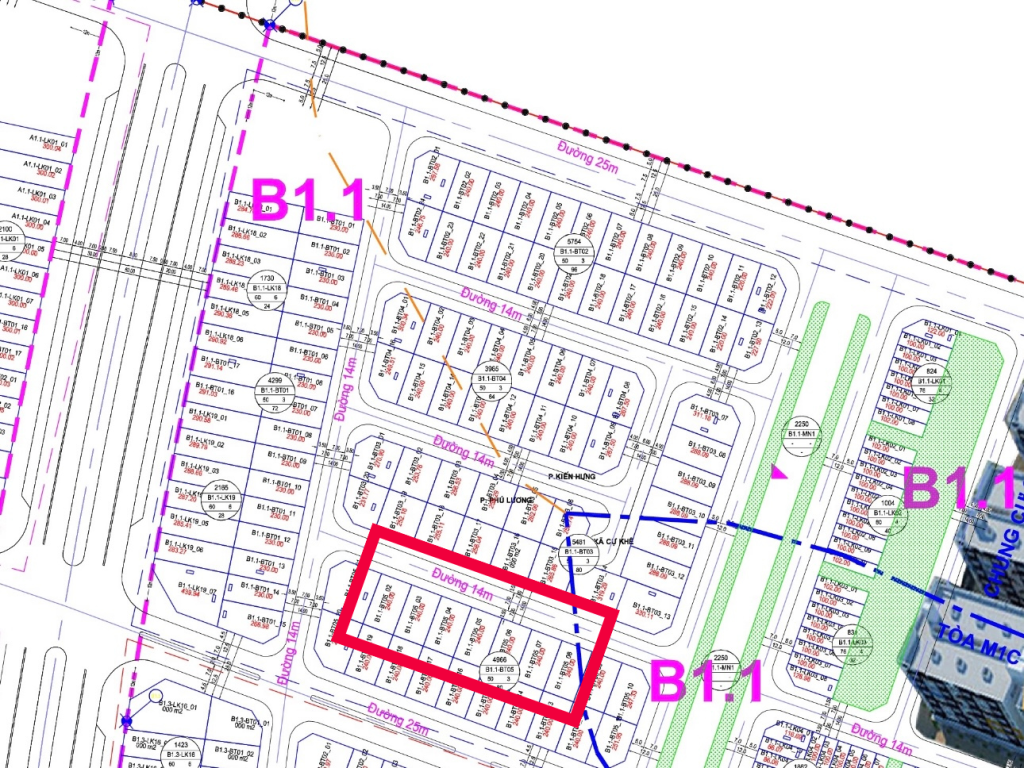 Biệt thự Thanh Hà B1.1 BT05 1/500