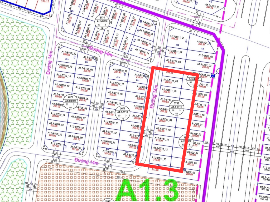 Biệt thự Thanh Hà A1.3 BT11 1/500