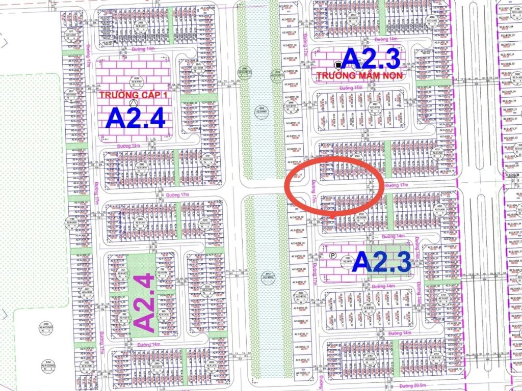 bán liền kề thanh hà đường 17m khu A2.3 xây 4 tầng